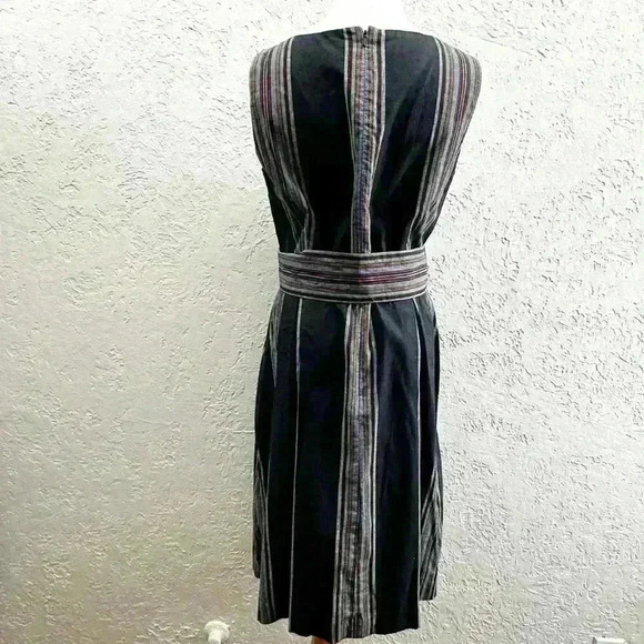 L.L. Bean Signature stripe apron dress with tie size 10 - Picture 6 of 9